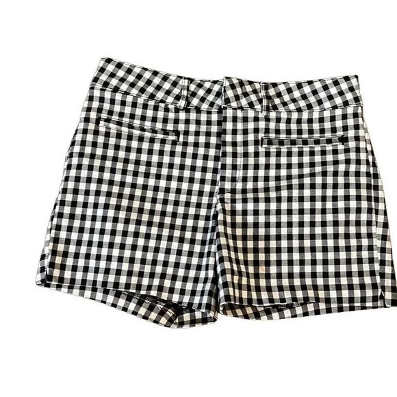 Anthropologie black and white checkered shorts stretchy material size 29 - Picture 1 of 4